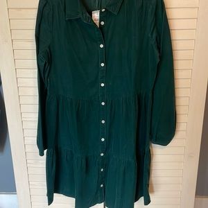 Green corduroy dress